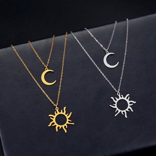 Sonne & Mond Halskette 0 Dein Heiliges Chakra   