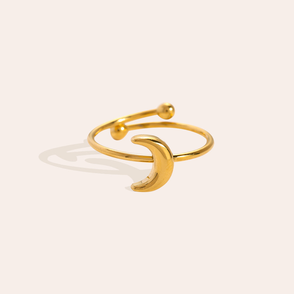 The Moon Ring - feminine Kraft 0 Dein Heiliges Chakra Gold