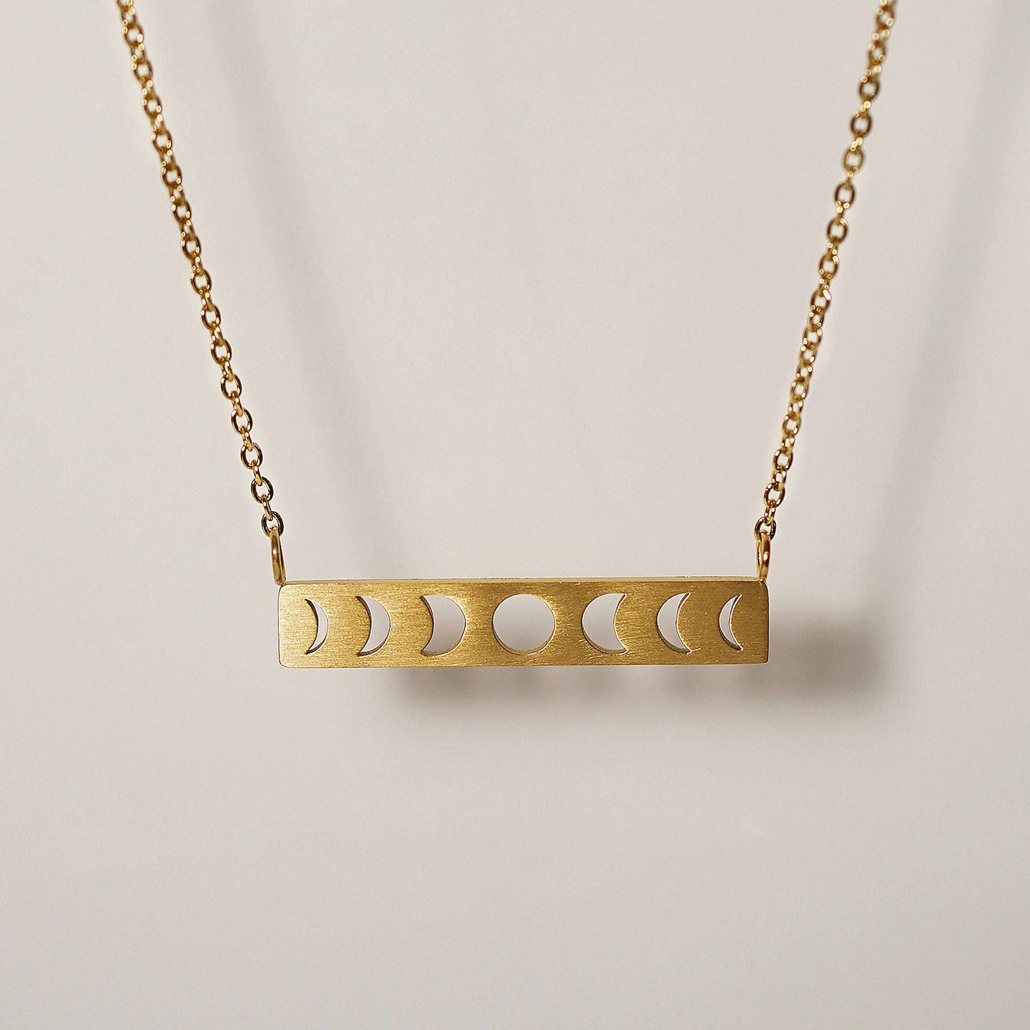 Mondphase - Halskette Halskette Dein Heiliges Chakra Gold