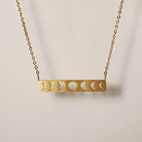 Mondphase - Halskette Halskette Dein Heiliges Chakra Gold