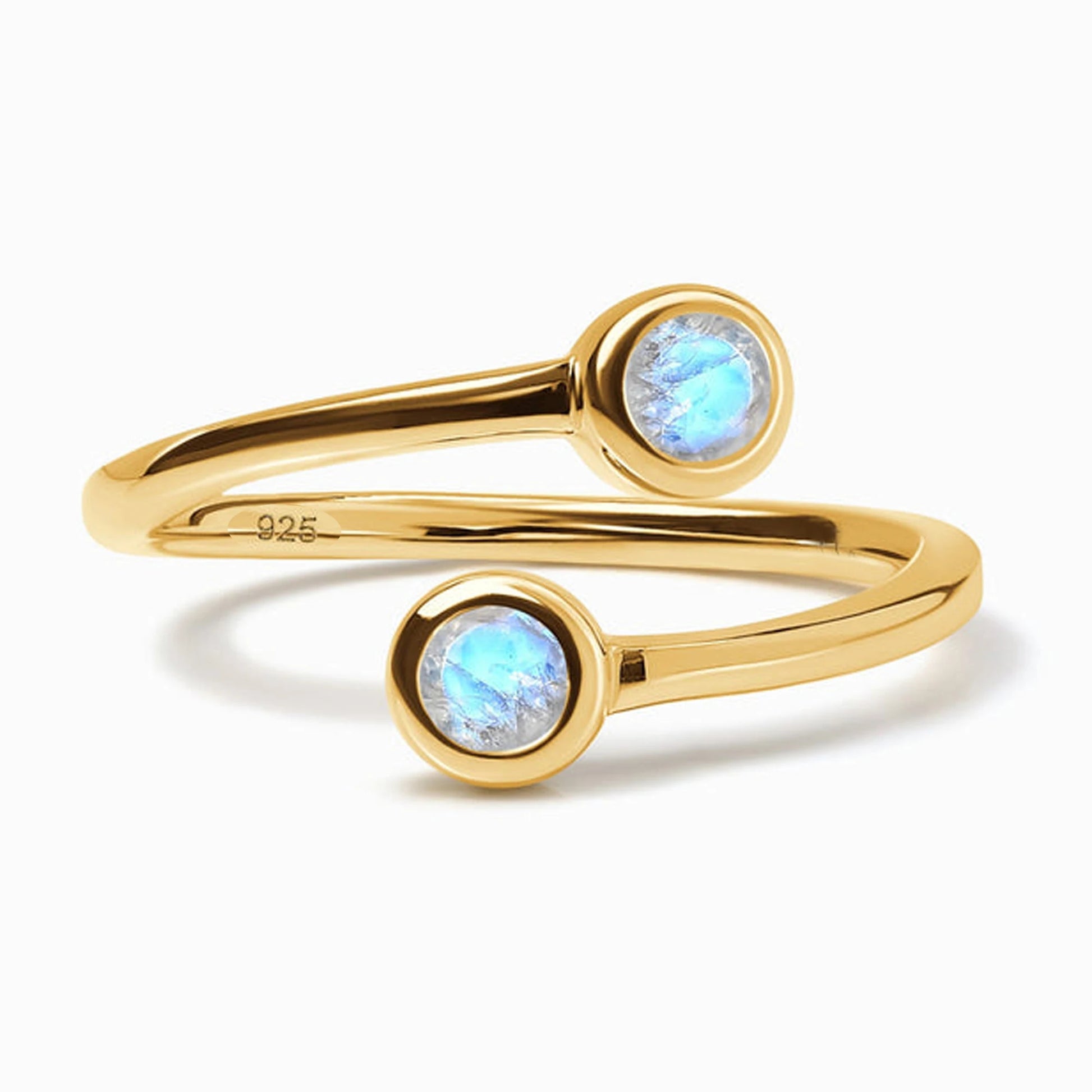 Doppel Mond Ring - Intuition & Weiblichkeit  Dein Heiliges Chakra Gold  