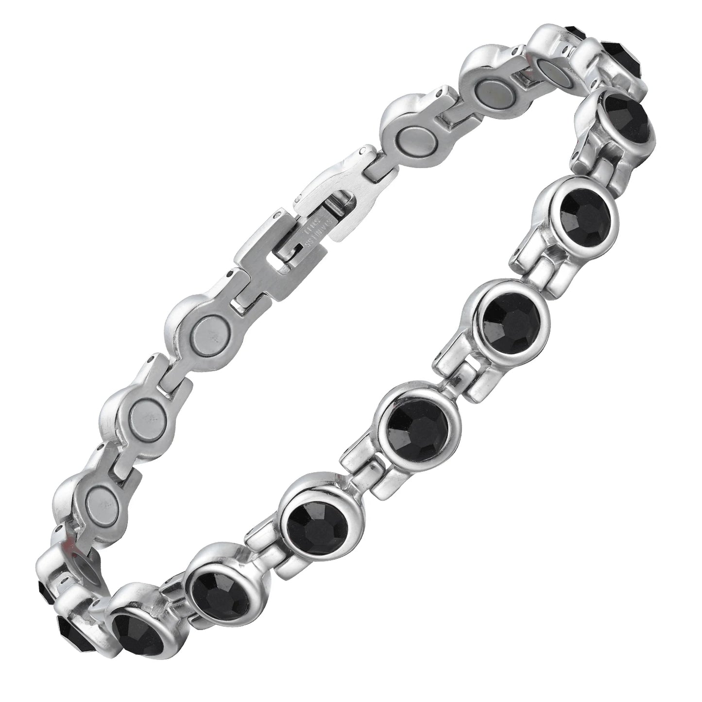 MAGNET Turmalin Armband - Schutz Armbänder Dein Heiliges Chakra Silber