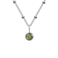 PERIDOT Drop Halskette - Stein des Reichtums Halskette Dein Heiliges Chakra Silber