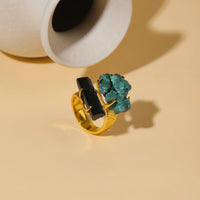 TURMALIN & MALACHIT Ring - Schutz & Herzenergie Ringe Dein Heiliges Chakra