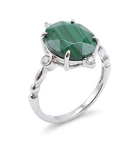 MALACHIT Ring - Transformation 925er Silber