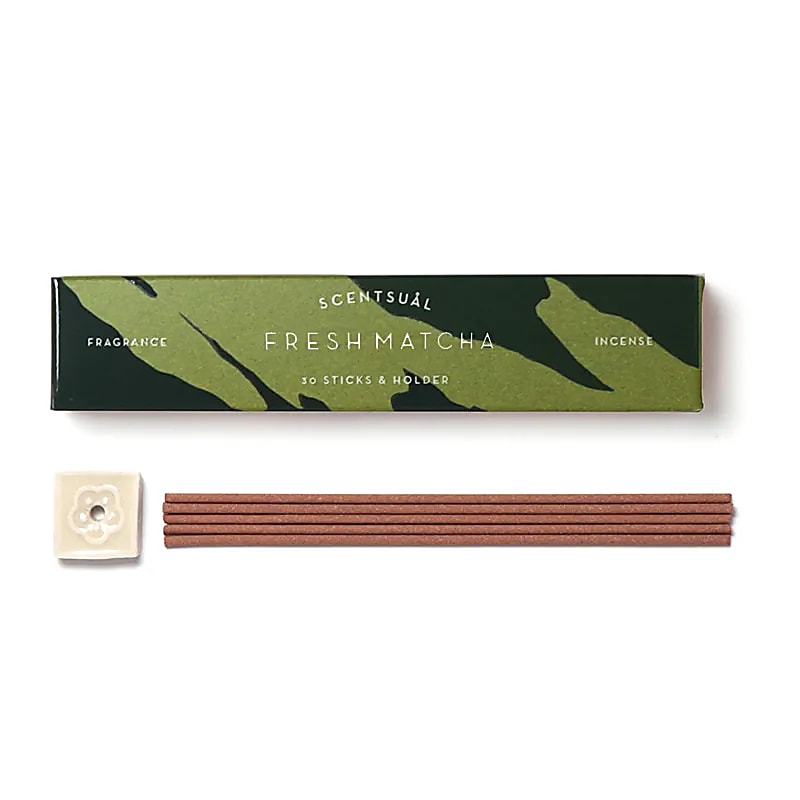 Räucherstäbchen mit Halter - Frischer Matcha Räucherstäbchen Dein Heiliges Chakra