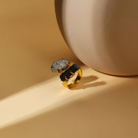 TURMALIN & PYRIT Ring - Schutz & Wohlstand Ringe Dein Heiliges Chakra