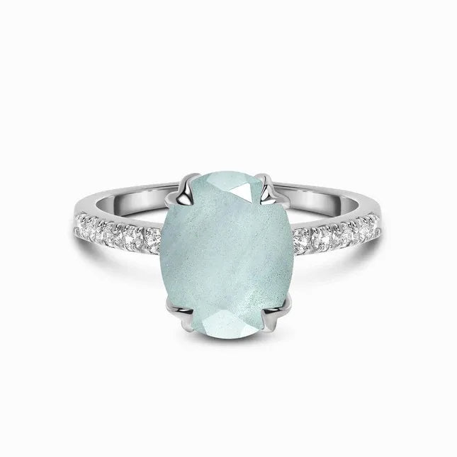 Passion - Ring  Dein Heiliges Chakra Aquamarin 925er Silber 5