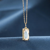 Premium Mondstein Halskette - Weibliche Energie Halskette Dein Heiliges Chakra 18k Gold
