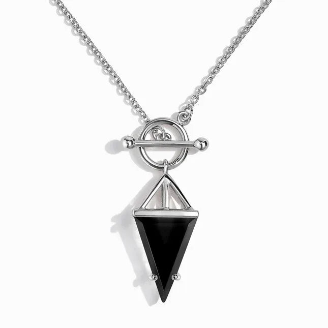 Luna Pyramide - Halskette  Dein Heiliges Chakra Silber Turmalin 