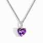 Herz- Halskette  Dein Heiliges Chakra Silber Amethyst 