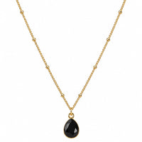 TURMALIN 18k Gold Tropfen Halskette - Starker Schutz Halskette Dein Heiliges Chakra