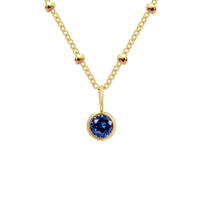 SAPHIR Drop - Halskette Weisheit Halskette Dein Heiliges Chakra Gold