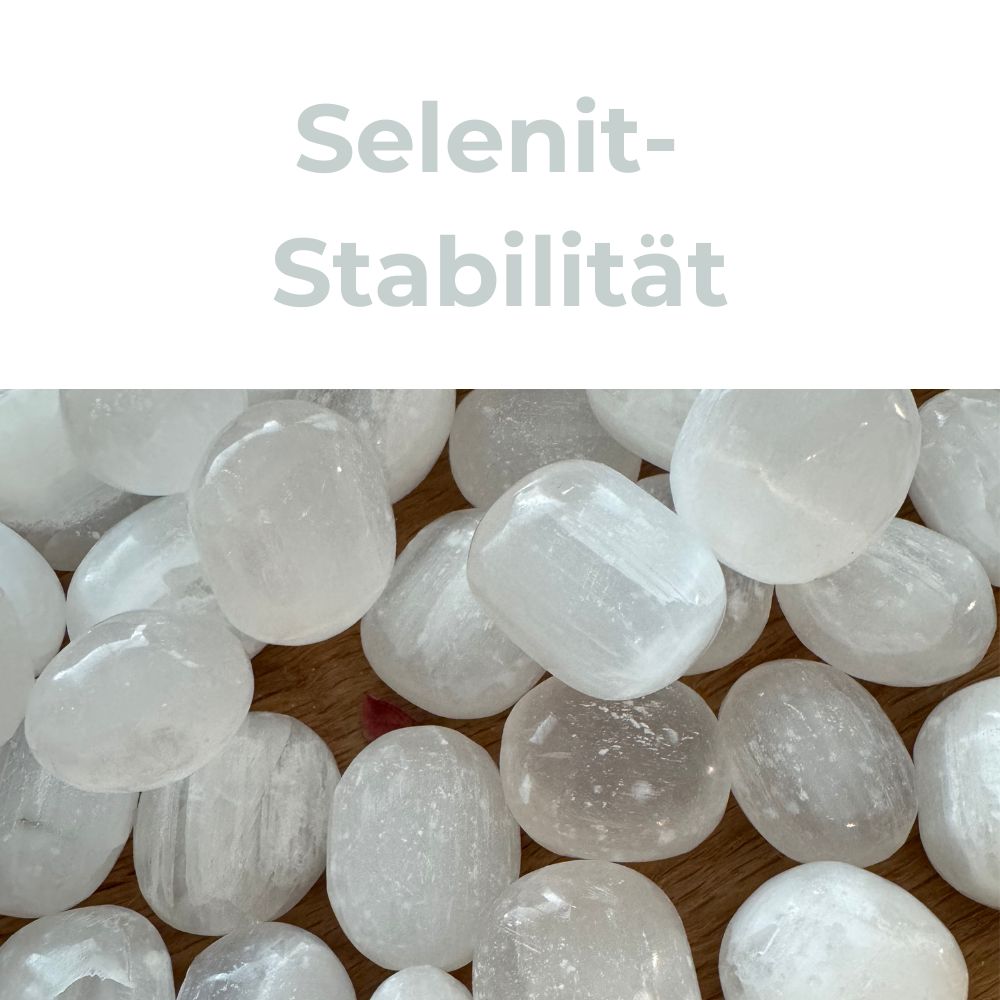 SELENIT Trommelstein - Stabilität  Dein Heiliges Chakra   