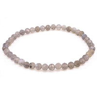 Labradorit 4mm facettierte Perlen Armband -  Schutz & Balance