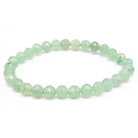 AVENTURIN 6mm facettierte Perlen Armband - Glück
