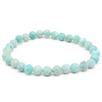 AMAZONIT 6mm facettierte Perlen Armband - Harmonie