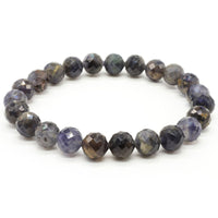 Cordierit mit 8mm facettierten Perlen Perlen Armband - Intuition & innere Klarheit