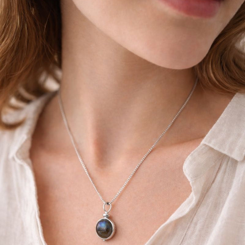 Universe Labradorit Halskette - Schutz Halskette Dein Heiliges Chakra