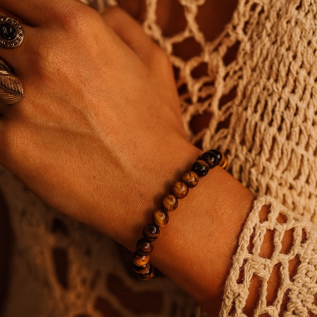 Tiger Auge Armband - Mut & Stärke 4-6mm Armbänder Dein Heiliges Chakra