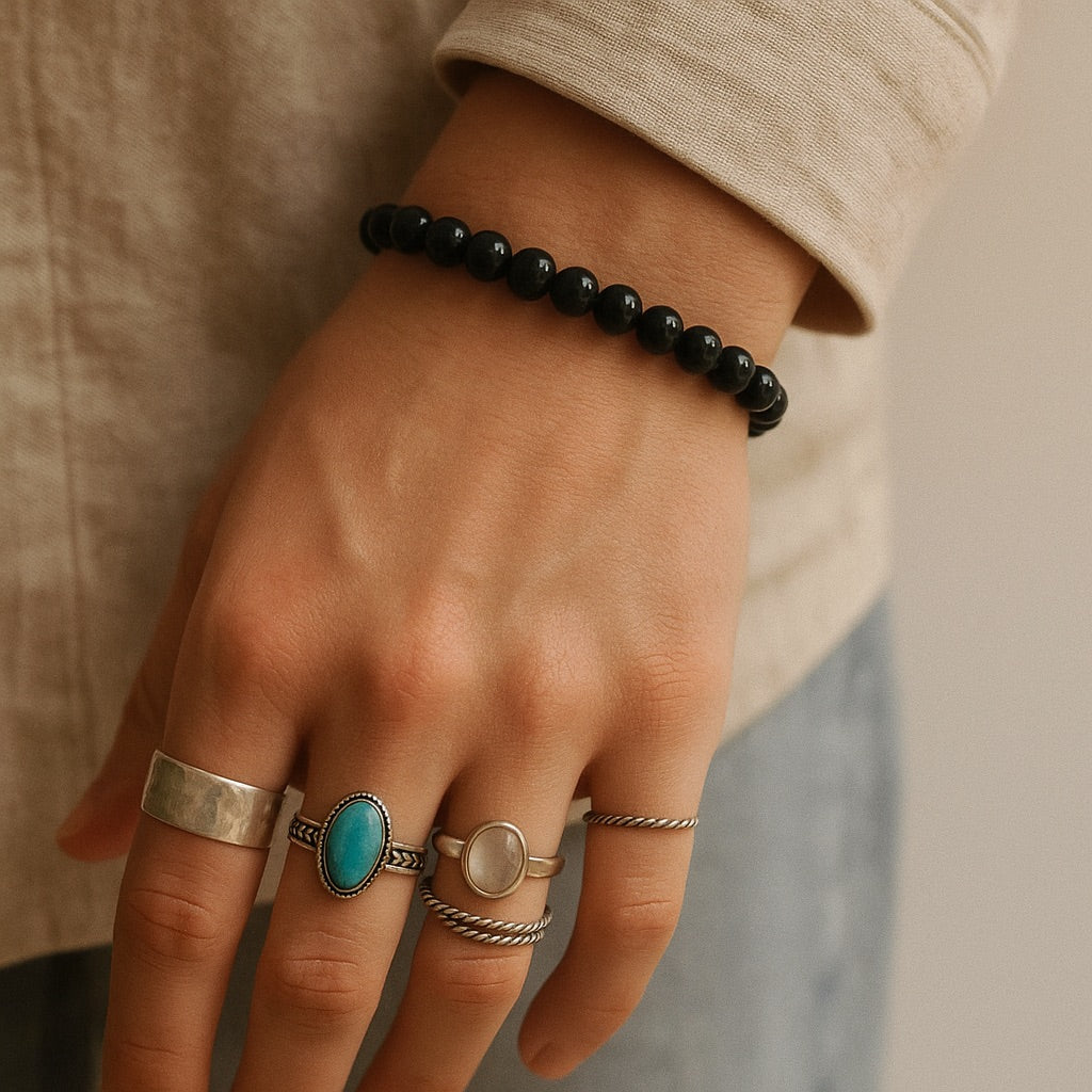 REGENBOGEN OBSIDIAN Armband - Schutz Armbänder Dein Heiliges Chakra