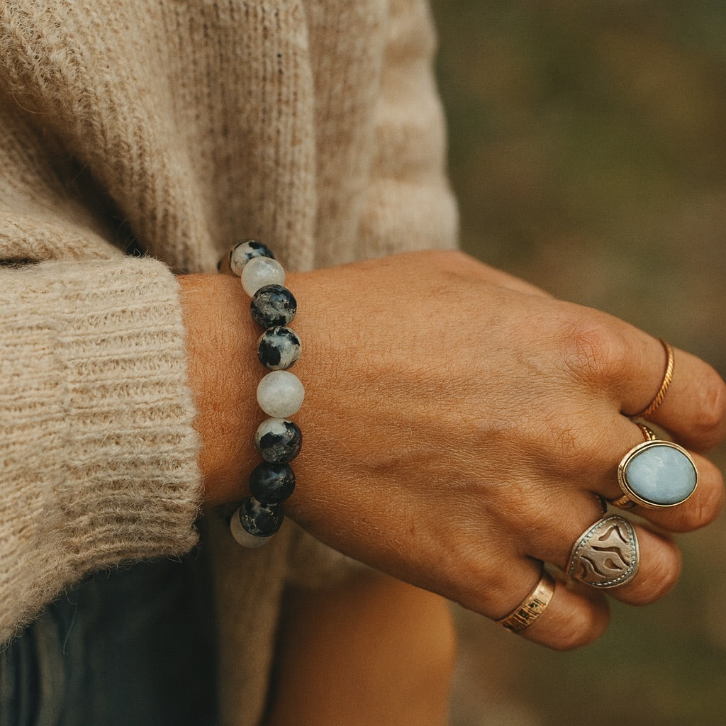 TURMALIN BERGKRISTALL Armband - Anti Negative Energie Armbänder Dein Heiliges Chakra