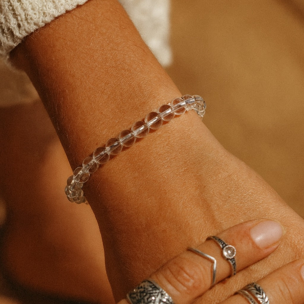 BERGKRISTALL Armband - MEISTERHEILER 6mm Armbänder Dein Heiliges Chakra