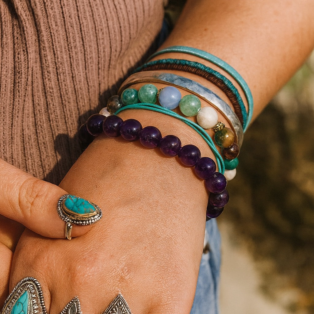 Amethyst Armband - Ruhe Armbänder Dein Heiliges Chakra