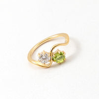 PERIDOT BERGKRISTALL Ring - Reichtum, Erfolg Ringe Dein Heiliges Chakra 6