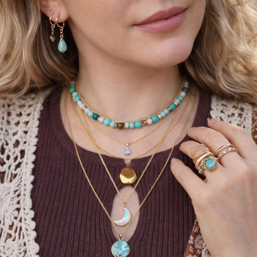 Moony Mondstein Halskette - Weibliche Energie Halskette Dein Heiliges Chakra