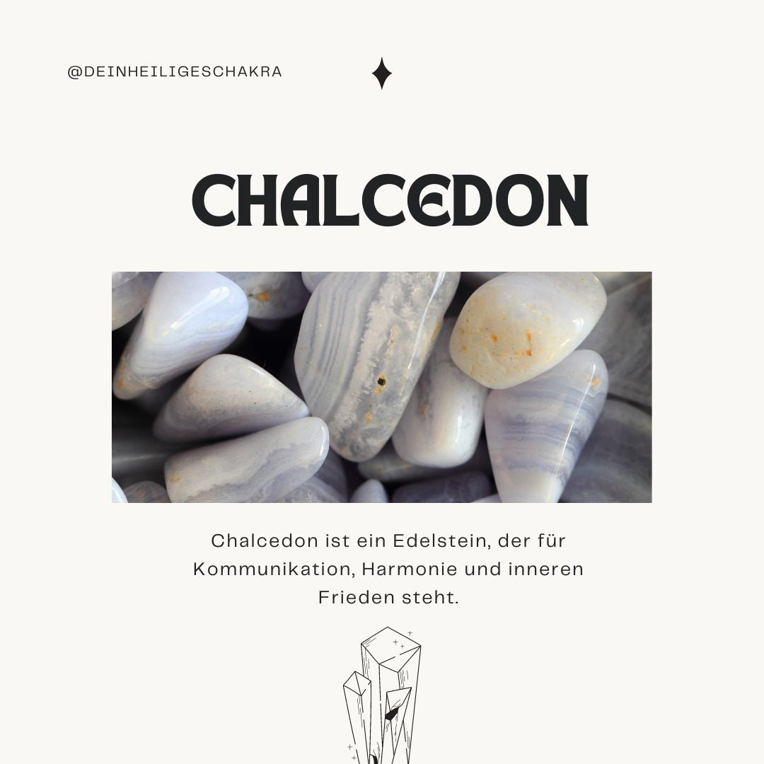 CHALCEDON Trommelstein - Selbstvertrauen  Dein Heiliges Chakra   