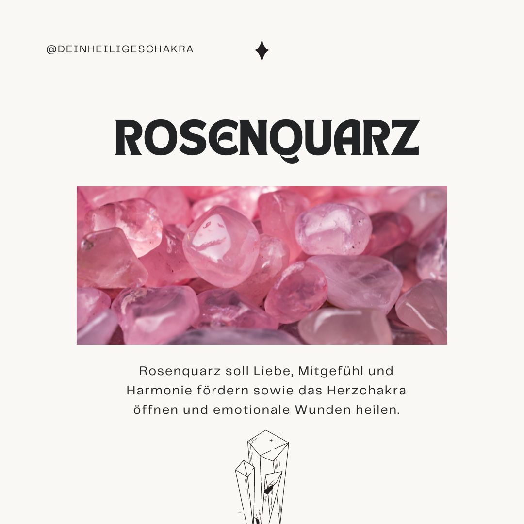 ROSENQUARZ Trommelstein - Pure Liebe  Dein Heiliges Chakra   