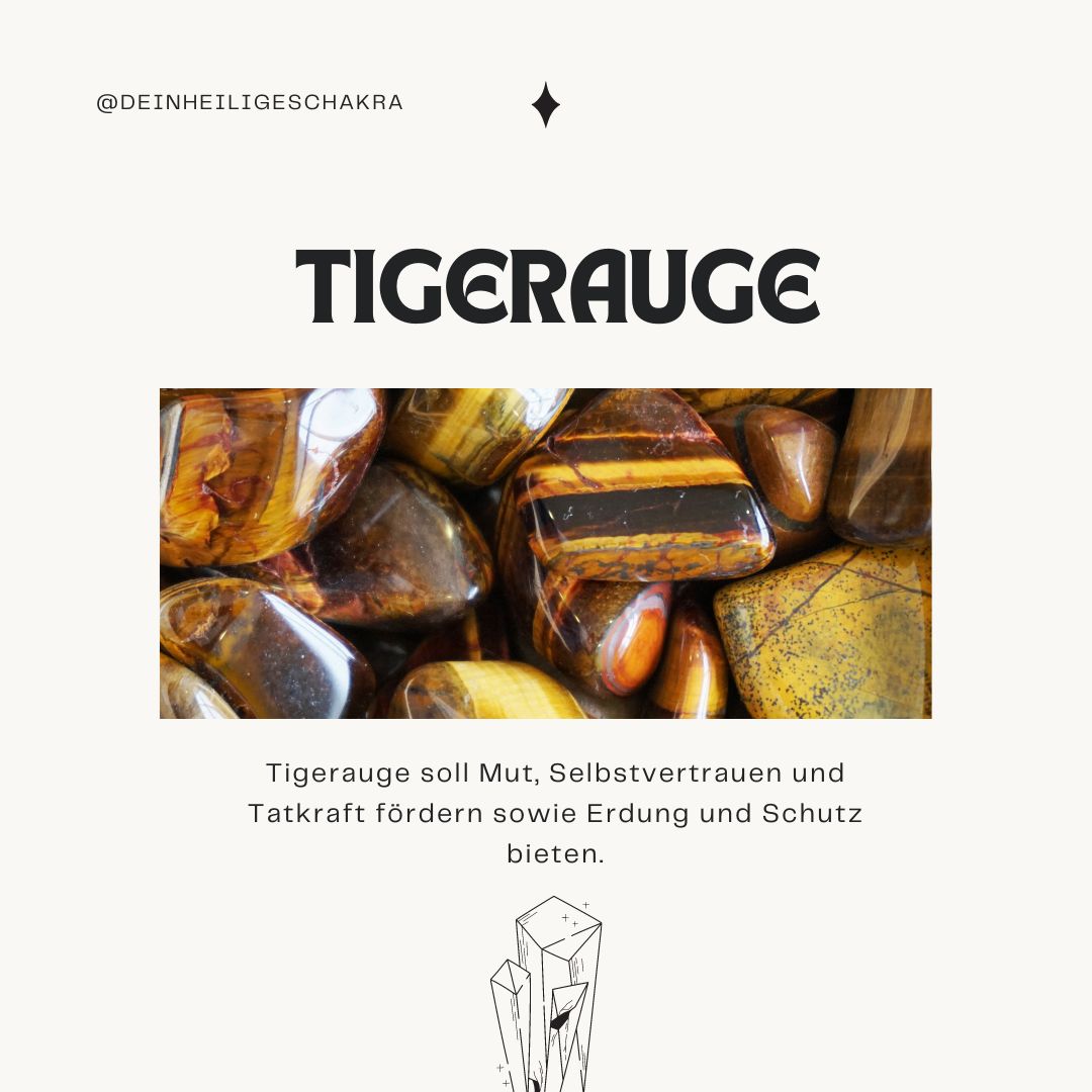 Tiger Auge & Turmalin, Hämatit Stretch Armband - 3 Fach Schutz  Dein Heiliges Chakra   