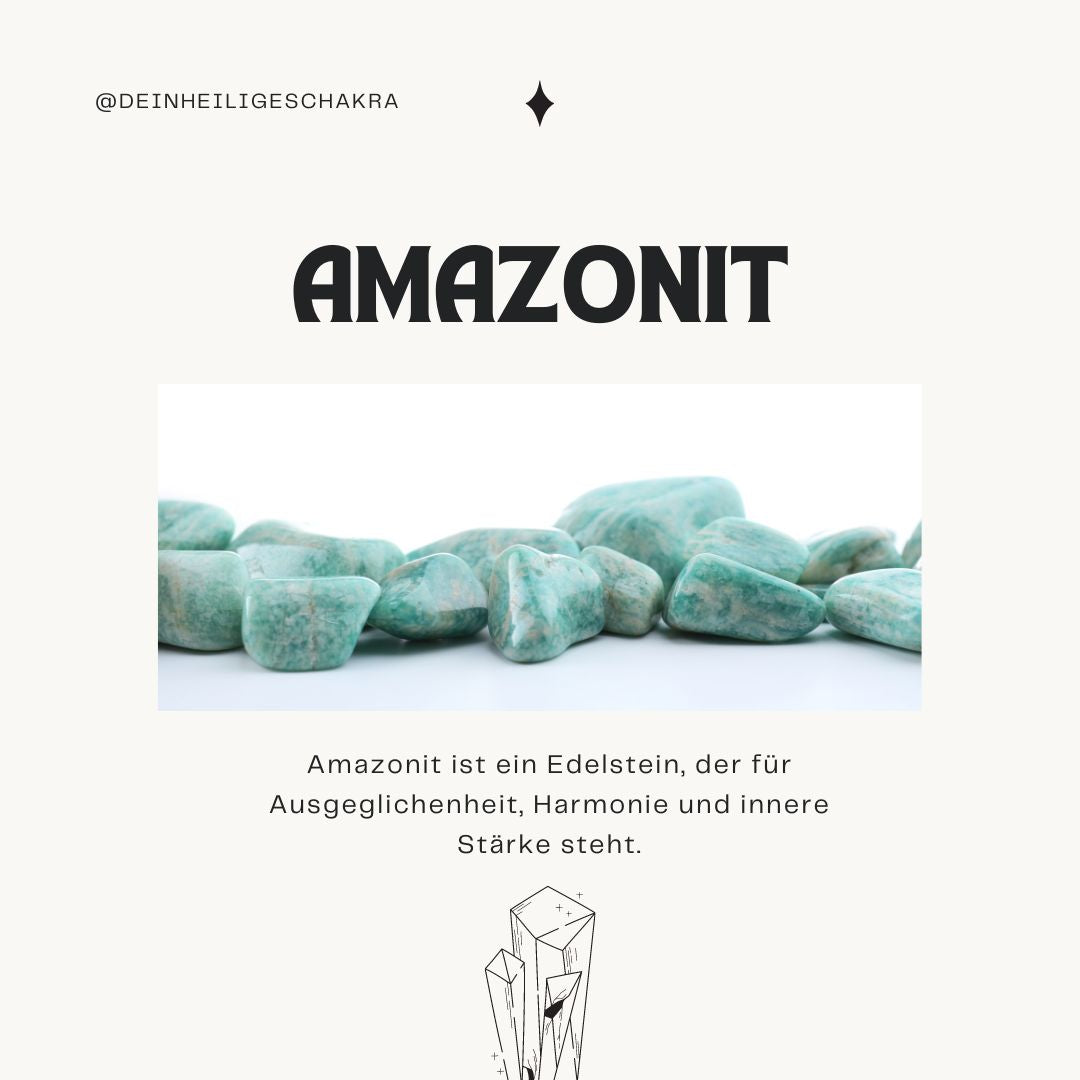 AMAZONIT Trommelstein - der Ruhepol  Dein Heiliges Chakra   