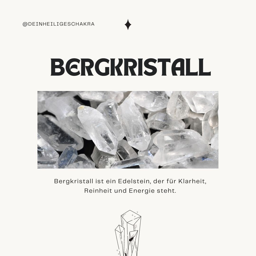 BERGKRISTALL Trommelstein - Allrounder  Dein Heiliges Chakra   