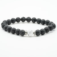 Lavastein Magnesit Armband - innerer Frieden
