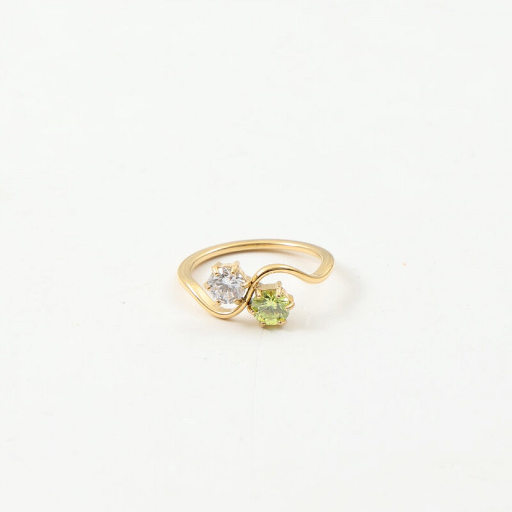 PERIDOT BERGKRISTALL Ring - Reichtum, Erfolg Ringe Dein Heiliges Chakra