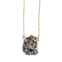 PYRIT Halskette 18k gold - Wohlstand, Reichtum