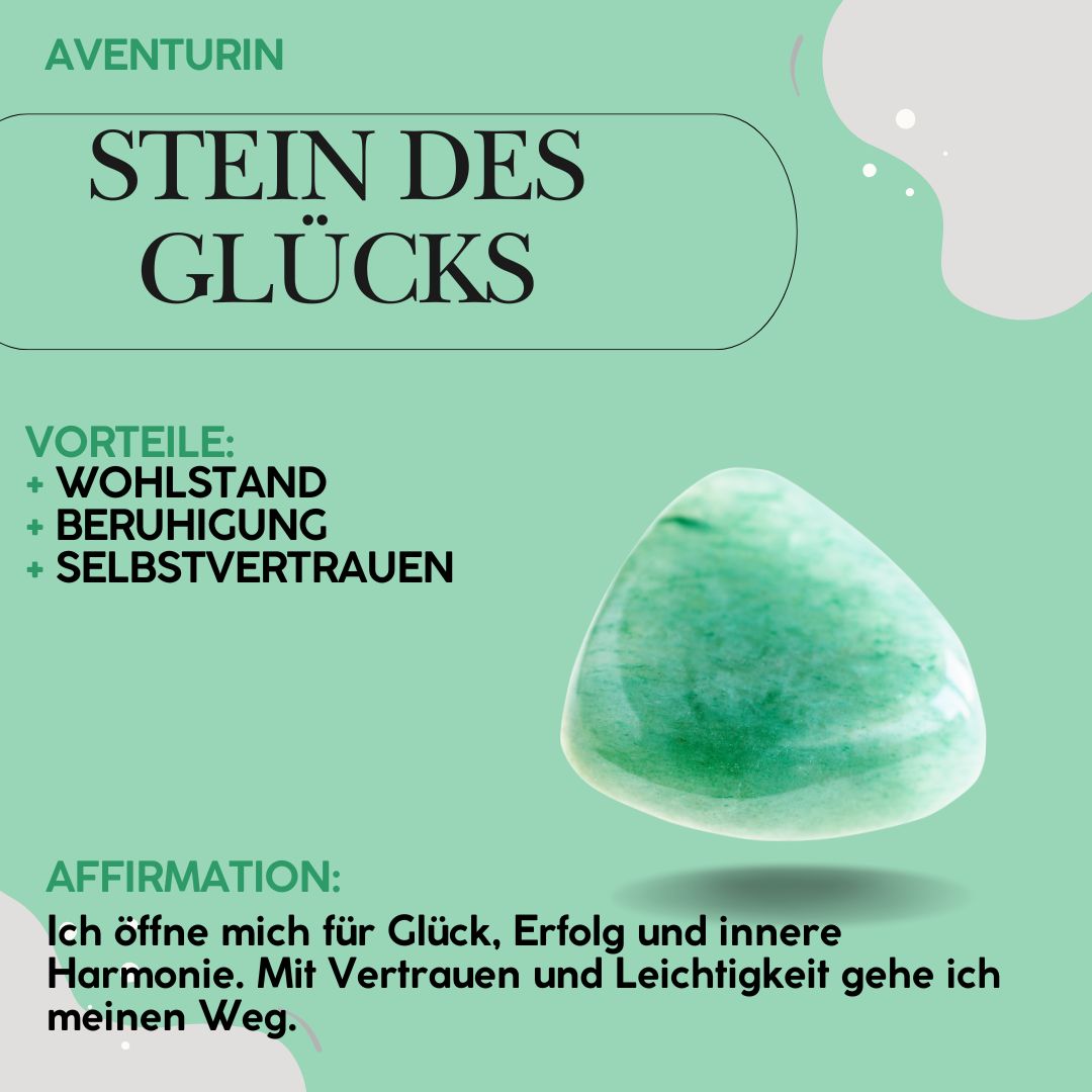 AVENTURIN Herz - Halskette Wohlstand Halskette Dein Heiliges Chakra