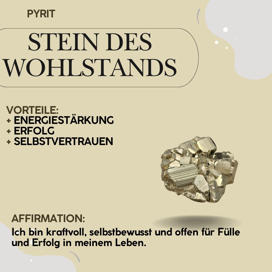 PYRIT Trommelstein - der Geldmagnet Kristalle Dein Heiliges Chakra