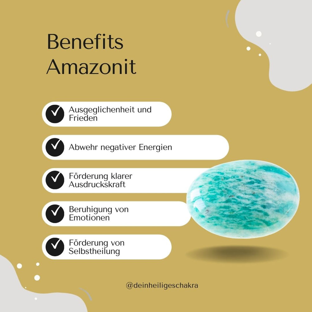 AMAZONIT Trommelstein - der Ruhepol Kristalle Dein Heiliges Chakra