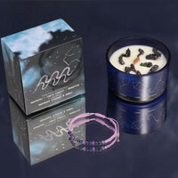 STERNZEICHEN WASSERMANN - Kerze & Armband