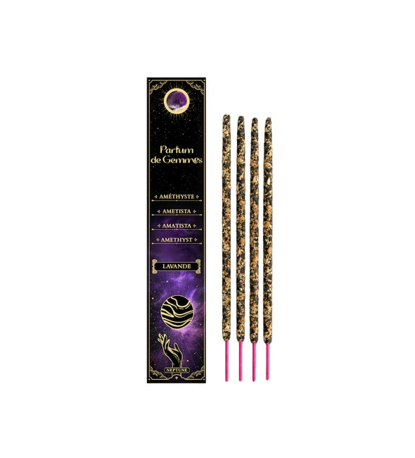 Räucherstäbchen Lavendel & Amethyst Kristall Räucherstäbchen Dein Heiliges Chakra