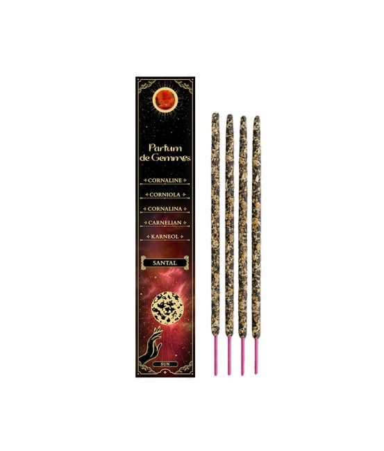 Räucherstäbchen Sandelholz & Karneol Kristall Räucherstäbchen Dein Heiliges Chakra