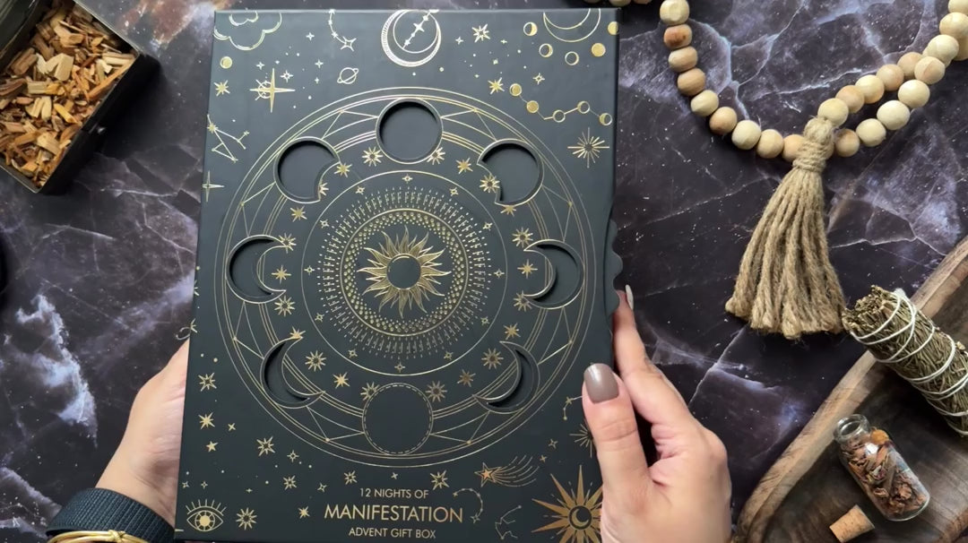 Adventskalender Manifestation 12-teilig - 12 Nächte Schutz Halskette Dein Heiliges Chakra