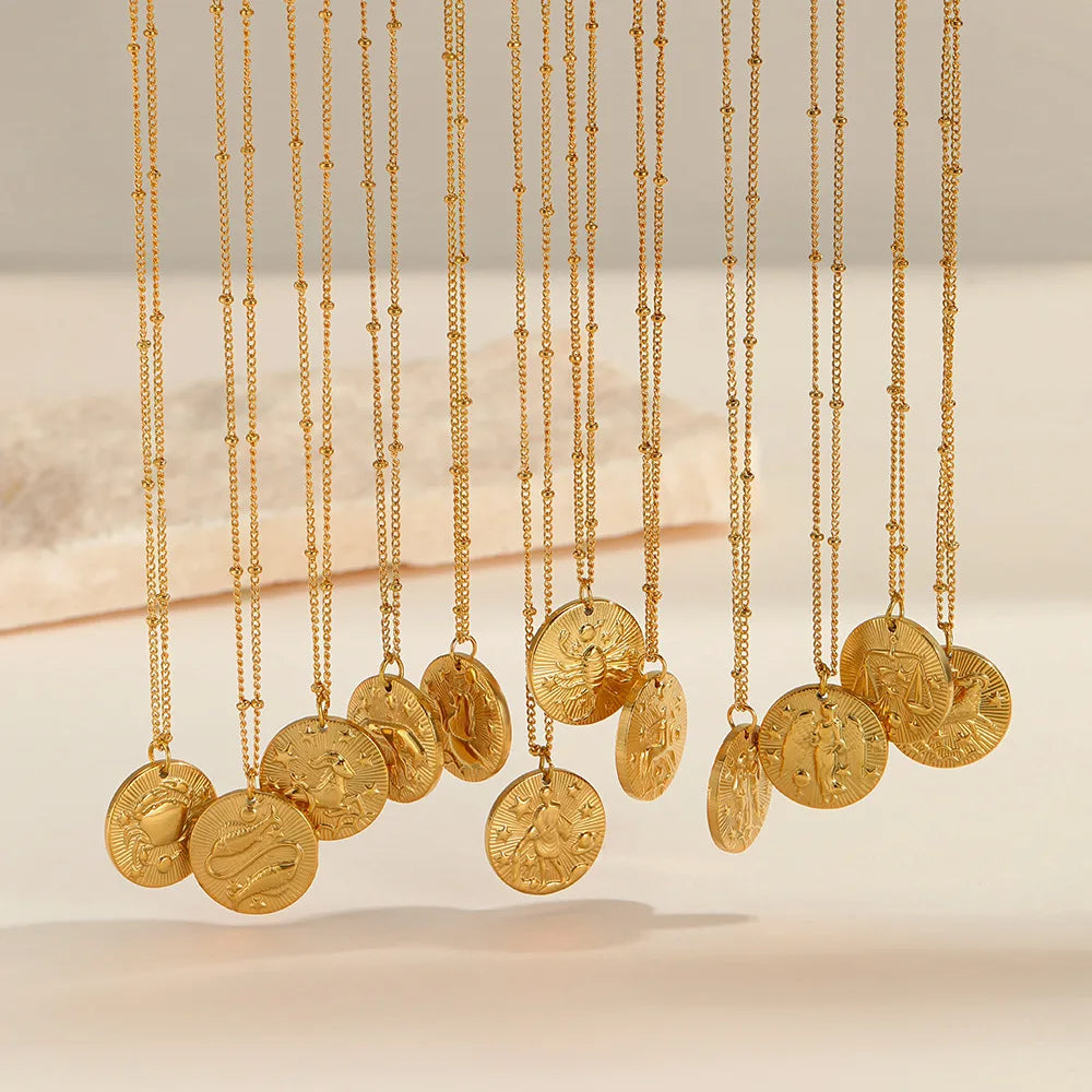 STERNZEICHEN 18k Gold - Halskette Halskette Dein Heiliges Chakra