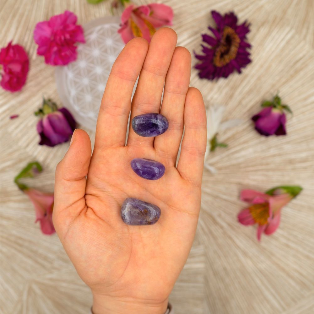 AMETHYST Trommelstein - Entspannung Kristalle Dein Heiliges Chakra