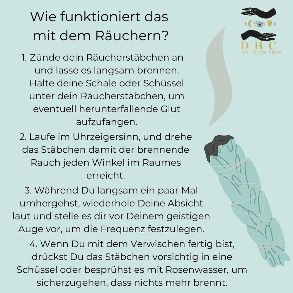 
                  
                    Palo Santo Turmalin mit weißen Salbei-Bündeln - Ultimativer Schutz und Reinigung Räucherbündel Dein Heiliges Chakra
                  
                